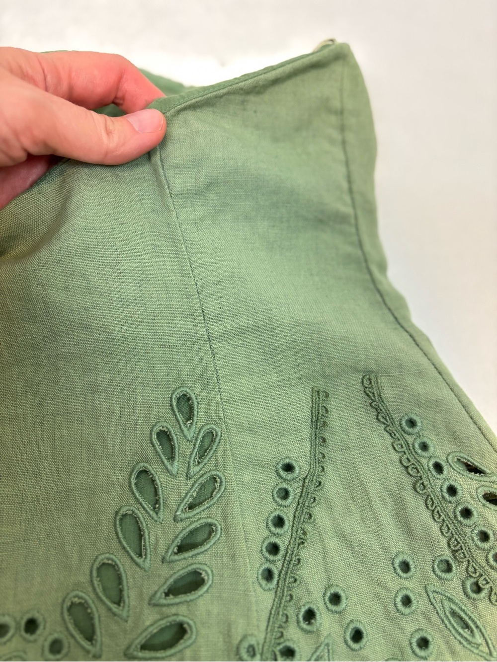 HEMANT AND NANDITA Strapless Top in Green Size S - Picture 9 of 14